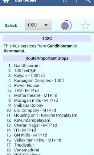 Coimbatore Bus Info 2