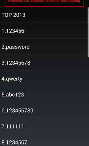 Top passwords 3