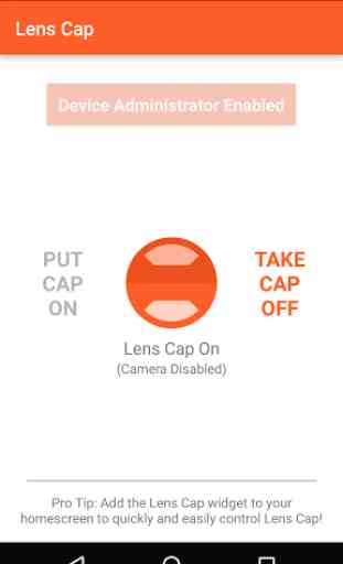 Lens Cap - Disable Camera 1