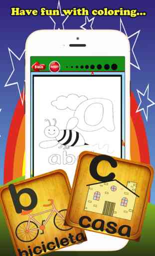 ABC Coloring Book for children age 1-10: Games free for Learn the Spanish Alphabet and words while coloring with each coloring pages 2