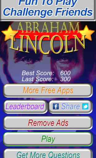 Abraham Lincoln Trivia Quiz Free - A United States President Educational Game 1