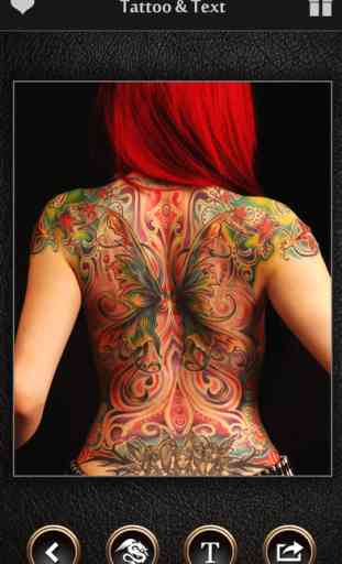 Virtual Tattoo Maker FREE - Photo Designer to add artist tattoos & fonts on yr body 2
