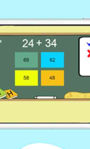Addition test fun 2nd grade math educational games 2