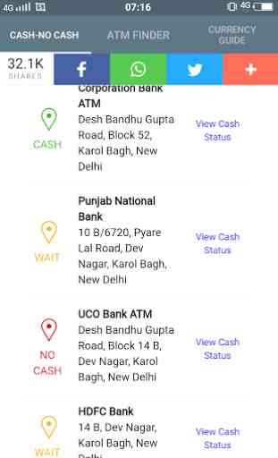 ATM Finder Cash / No Cash 3