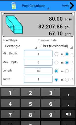 Amici Pool Calculator 1