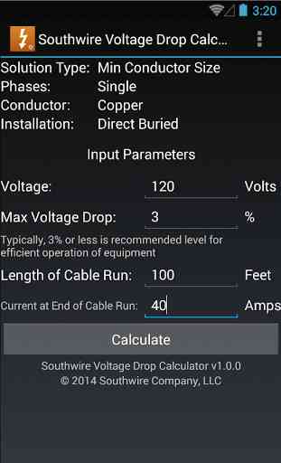 Southwire Voltage Drop 2