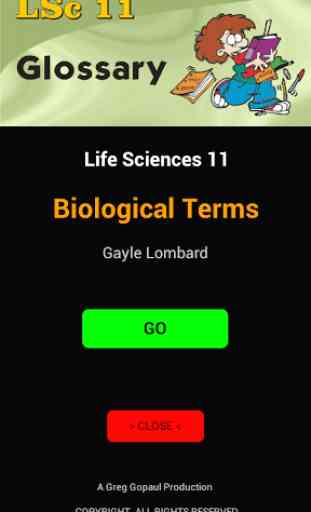 Life Sciences 11 Glossary 1