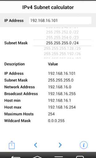 IPv4 Subnet calculator 1