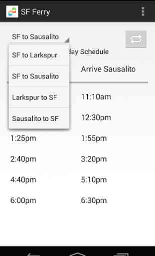 SF Ferry Schedule 2