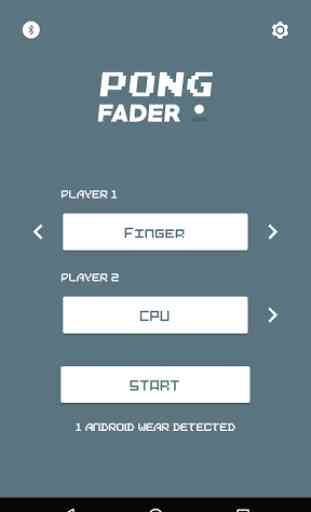 1 or 2 players : Pong Fader 1
