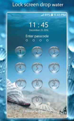 Lock screen - water droplets 3