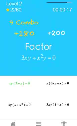 Algebra Quiz Game - Learn to simplify, factor, & solve math equations for your test 1