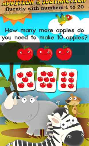 Animal First Grade Math Games for Kids in Kindergarten, First and Second Grade Free 3