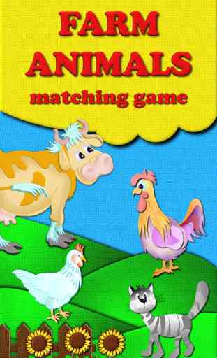 Animal Match - free educational learning card matching games for kids and parents 1