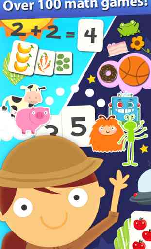 Animal Math Games for Kids in Pre-K, Kindergarten and 1st Grade Learning Numbers, Counting, Addition and Subtraction Free 1