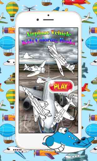Airplane Vehicles Kids Coloring Books Games Free 3