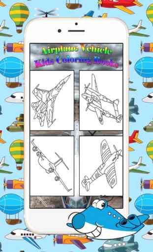 Airplane Vehicles Kids Coloring Books Games Free 4