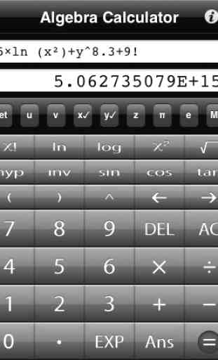 Algebra Calculator - Advanced 2 Line Calculator 1