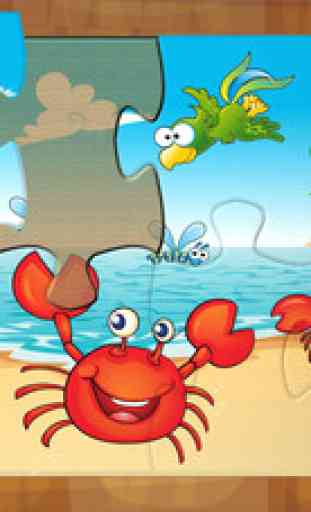 Animals Games for kids and toddlers: Sea Puzzles 3