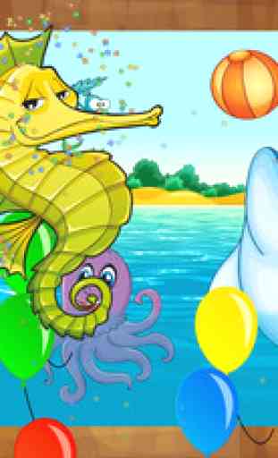 Animals Games for kids and toddlers: Sea Puzzles 4