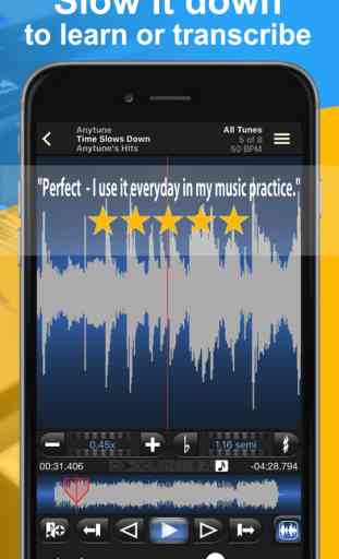 Anytune - Slow down music without changing pitch 1