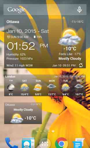 Weather & Clock Widget Android 1