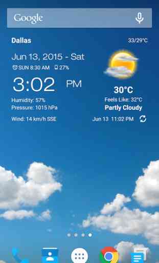Weather & Clock Widget Android 3
