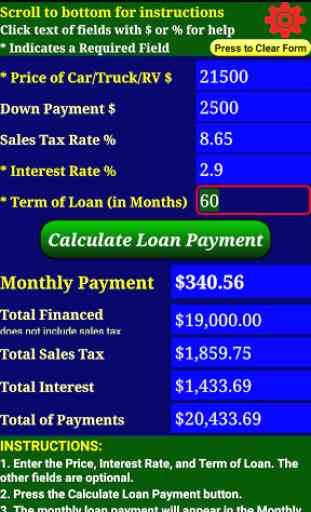 Car Loan Payment Calc Pro 2