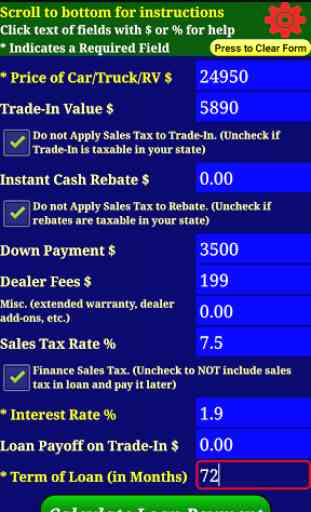 Car Loan Payment Calc Pro 3