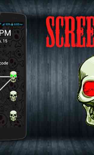 Skull Pattern Screen Lock Real 2