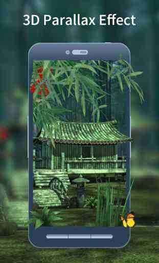 3D Bamboo House Live Wallpaper 1