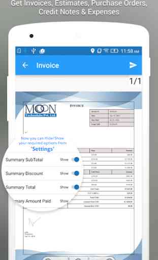 Moon Invoice & Estimate App 2
