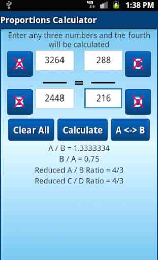 Proportions Calculator 2