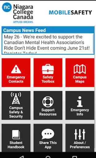 Niagara College Mobile Safety 1