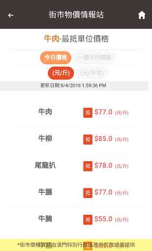 Macau Price Information 4