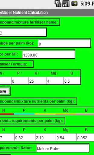 Oil Palm Fertiliser Calculator 2