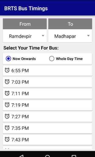 RMTS BRTS Time Table 3