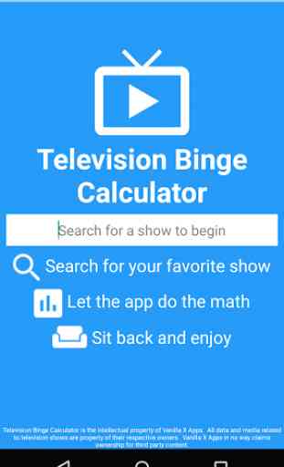 Television Binge Calculator 1