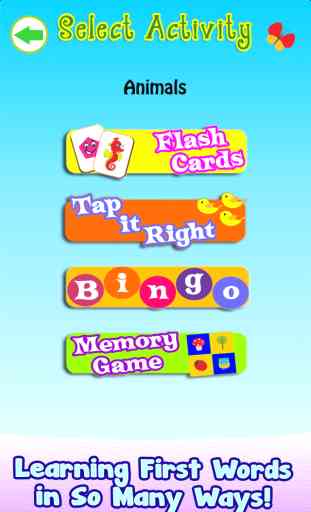 Baby First Words Fun Park: Flash cards and games for kids in preschool and kindergarten. Play word bingo 3