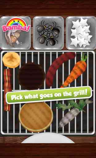 Bamba BBQ (Free) - Best barbecue app for kids, cook hotdogs and spiders! 4