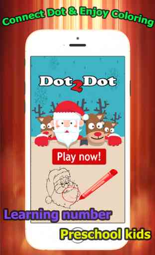 Brain dots Christmas & Santa claus Coloring Book - connect dot coloring pages games free for kids and toddlers any age 1