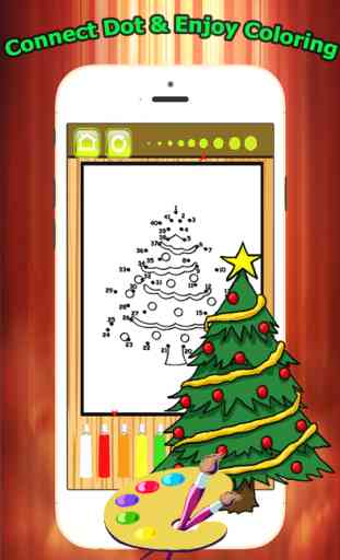 Brain dots Christmas & Santa claus Coloring Book - connect dot coloring pages games free for kids and toddlers any age 2