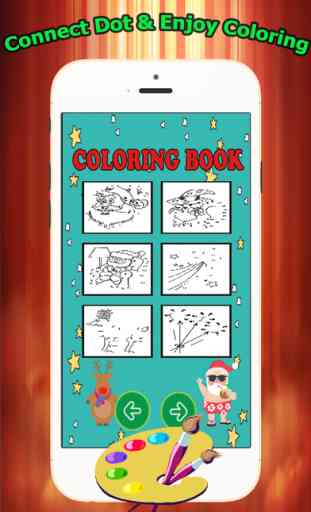 Brain dots Christmas & Santa claus Coloring Book - connect dot coloring pages games free for kids and toddlers any age 4