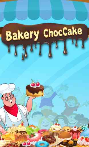 Bakery Choc Cake Story & Puzzle Games: Decorating chocolate cookie shop 1