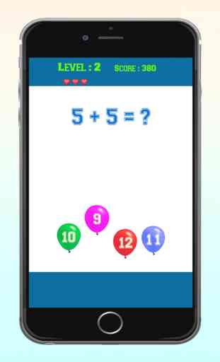 Balloon Math Quiz Addition Answe Games for Kids 2