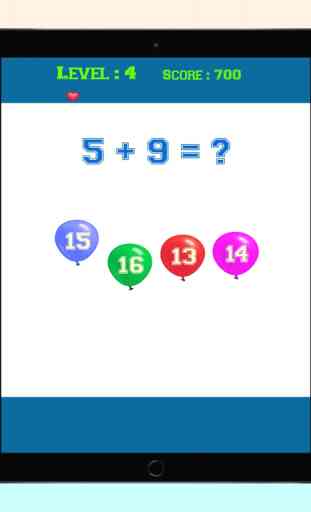 Balloon Math Quiz Addition Answe Games for Kids 4