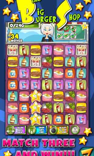 Big Burger Shop - Fun Match Three Puzzle Game 1