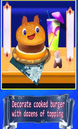 Burger fast food cooking games - hamburger maker games for girls 3