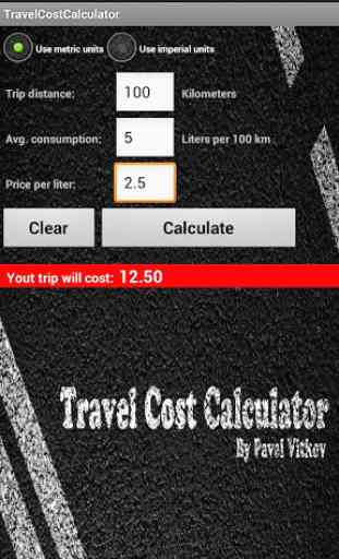 Travel Cost Calculator 1