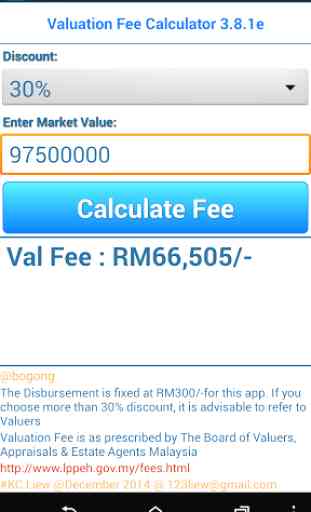 LKC Valuation Fee Calculator 2
